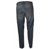 Dondup - Low Crotch Jeans Model Brighton in Denim - Denim Blue - Trousers - Luxury Exclusive Collection