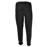 Dondup - Jeans a Cavallo Morbido con Cinque Tasche - Nero - Pantalone - Luxury Exclusive Collection