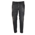 Dondup - Jeans a Cavallo Basso Modello Brighton in Denim - Nero - Pantalone - Luxury Exclusive Collection