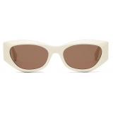 Fendi - Fendi V1 - Fendace Logo Sunglasses - White - Sunglasses - Fendi Eyewear