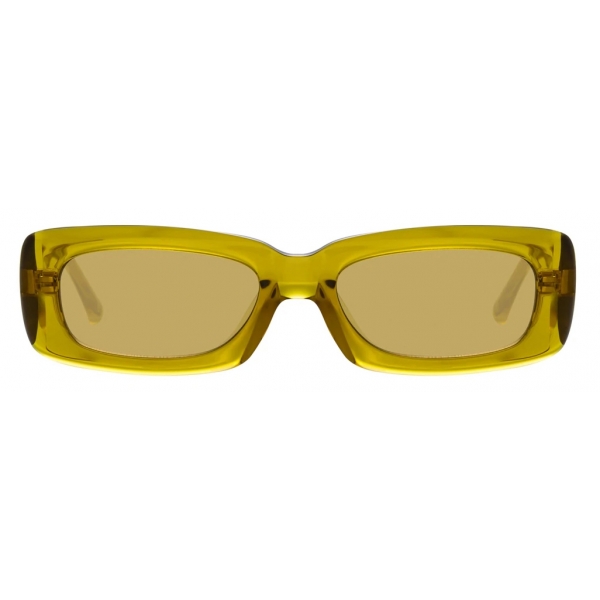 The Attico - The Attico Mini Marfa in Mustard - Sunglasses - Official