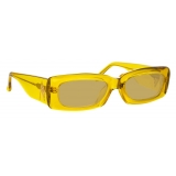 The Attico - The Attico Mini Marfa in Mustard - Sunglasses - Official