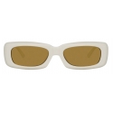 The Attico - The Attico Mini Marfa in White - Sunglasses - Official