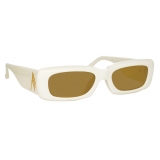 The Attico - The Attico Mini Marfa in White - Sunglasses - Official