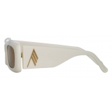 The Attico - The Attico Mini Marfa in White - Sunglasses - Official