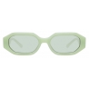 The Attico - The Attico Irene Angular Sunglasses in Mint - Sunglasses - Official
