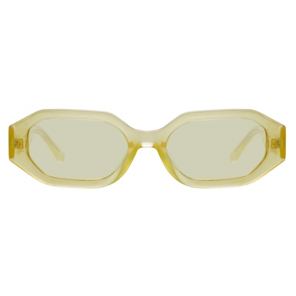The Attico - The Attico Irene Angular Sunglasses in Yellow - Sunglasses - Official