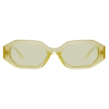 The Attico - The Attico Irene Angular Sunglasses in Yellow - Sunglasses - Official