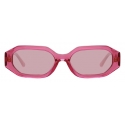 The Attico - The Attico Irene Angular Sunglasses in Strawberry - Sunglasses - Official