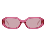 The Attico - The Attico Irene Angular Sunglasses in Strawberry - Sunglasses - Official