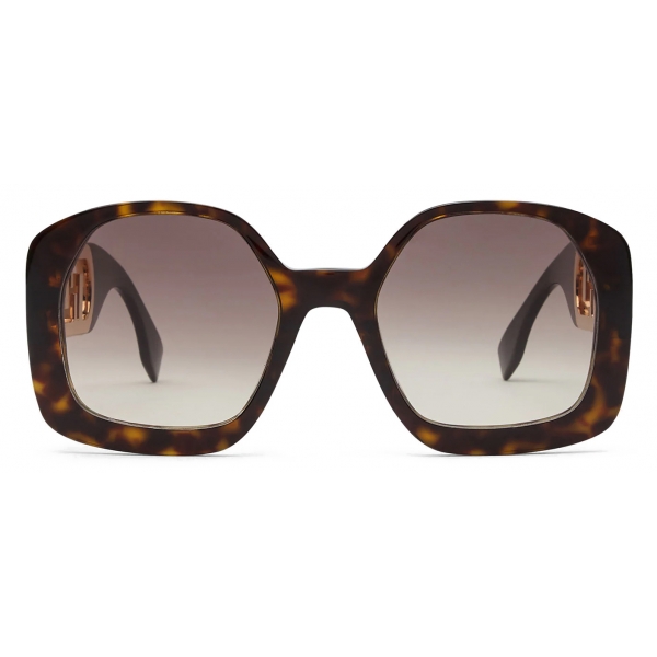 Fendi - O'Lock - Square Sunglasses - Havana - Sunglasses - Fendi Eyewear