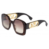 Fendi - O'Lock - Square Sunglasses - Havana - Sunglasses - Fendi Eyewear