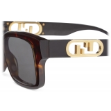 Fendi - O'Lock - Rectangular Sunglasses - Havana - Sunglasses - Fendi Eyewear