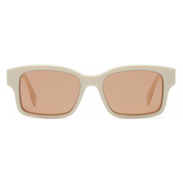 Fendi - O'Lock - Occhiali da Sole Rettangolare - Bianco - Occhiali da Sole - Fendi Eyewear
