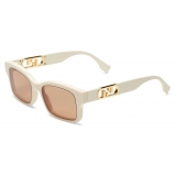 Fendi - O'Lock - Rectangular Sunglasses - White - Sunglasses - Fendi Eyewear