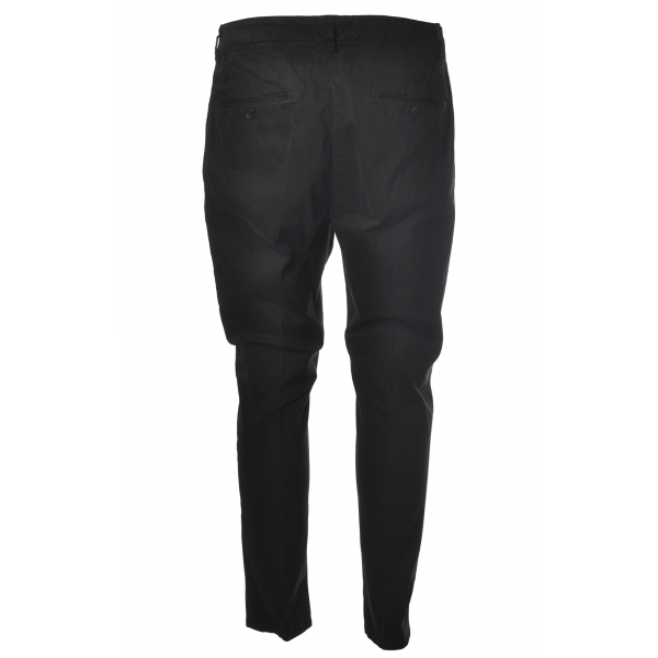 Dondup - Pantalone Tyler con Tasche a Filo sul Retro - Nero - Pantalone - Luxury Exclusive Collection