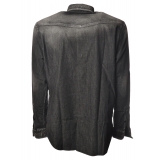 Dondup - Texan Model Shirt Made of Washed Denim - Black/Denim - Shirt - Luxury Exclusive Collection