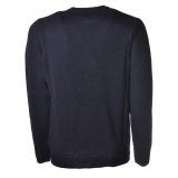 Dondup - Long-Sleeved Pullover Made of Melange Wool  - Blue - Knitwear - Luxury Exclusive Collection