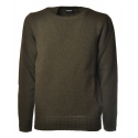 Dondup - Long-Sleeved Pullover Made of Melange Wool  - Green - Knitwear - Luxury Exclusive Collection