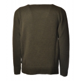 Dondup - Long-Sleeved Pullover Made of Melange Wool  - Green - Knitwear - Luxury Exclusive Collection
