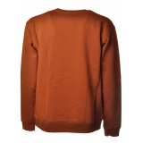 Dondup - Long-Sleeved Crewneck with Lettering - Orange - Sweatshirt - Luxury Exclusive Collection