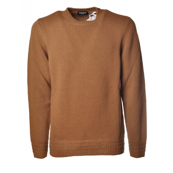 Dondup - Long-Sleeved Pullover Made of Melange Wool  - Brown - Knitwear - Luxury Exclusive Collection