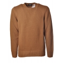 Dondup - Long-Sleeved Pullover Made of Melange Wool  - Brown - Knitwear - Luxury Exclusive Collection