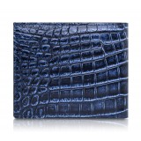 Ammoment - Caiman in Degrade Navy-Black - Leather Bifold Wallet