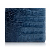 Ammoment - Caiman in Degrade Light-Dark Blue - Leather Bifold Wallet