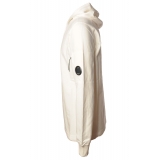 C.P. Company - Hooded Sweatshirt with Logo And Laces - White - Sweatshirt - Luxury Exclusive Collection
