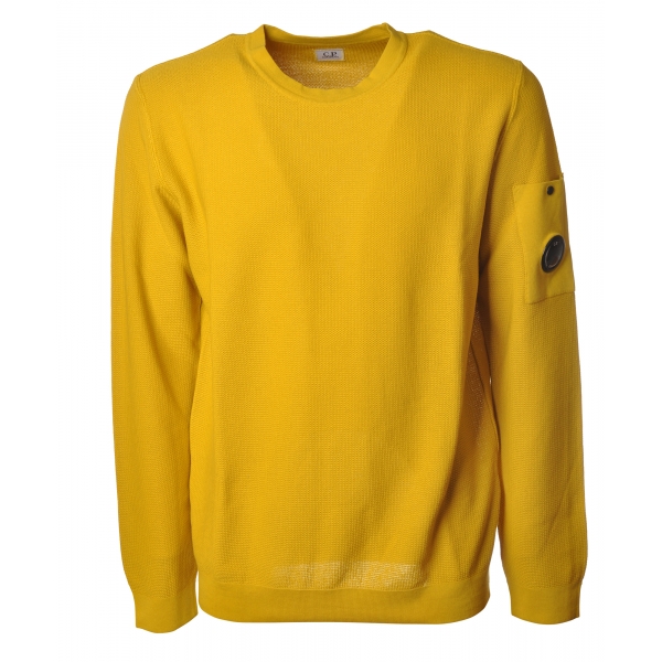C.P. Company - Pullover Made of Textured Fabric - Yellow - Sweater - Luxury Exclusive Collection