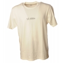 C.P. Company - T-Shirt in Cotone con Stampa - Crema - T-Shirt - Luxury Exclusive Collection