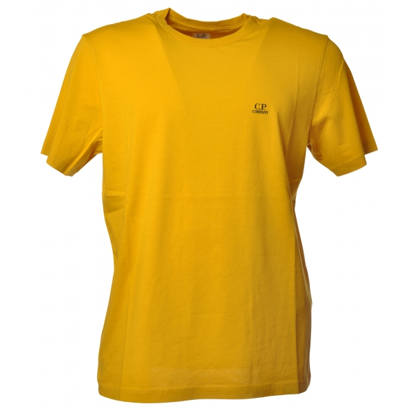 C.P. Company - Basic T-Shirt With Writing  - Yellow - T-Shirt - Luxury Exclusive Collection