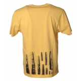 C.P. Company - Basic T-Shirt With Writing on The Front  - Yellow - T-Shirt - Luxury Exclusive Collection