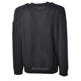 C.P. Company - Pullover Made of Textured Fabric - Blue - Sweater - Luxury Exclusive Collection