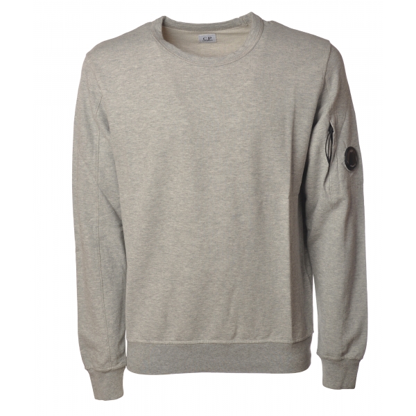 C.P. Company - Crewneck Sweatshirt with Logo - Grey - Sweatshirt - Luxury Exclusive Collection