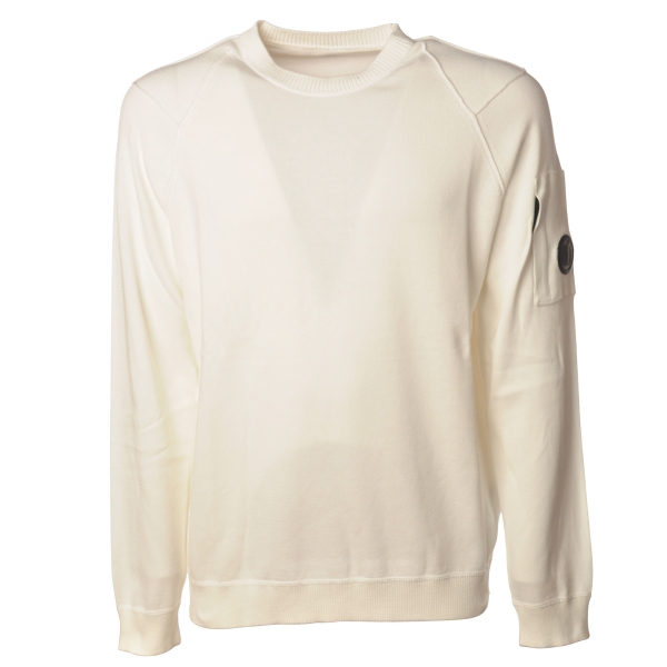 C.P. Company - Pullover Made of Embossed Profiles - White - Sweater - Luxury Exclusive Collection