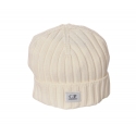 C.P. Company - Beanie Cap With Reverse - White - Beanies - Luxury Exclusive Collection