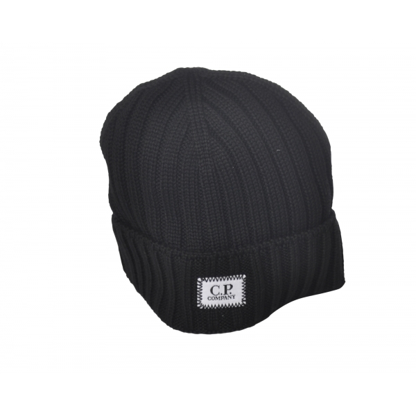 C.P. Company - Beanie Cap With Reverse - Black - Beanies - Luxury Exclusive Collection