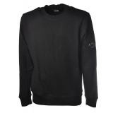 C.P. Company - Crewneck Sweatshirt with Logo - Black - Sweatshirt - Luxury Exclusive Collection
