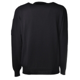 C.P. Company - Turtleneck in Shaved Wool - Blue - Sweater - Luxury Exclusive Collection