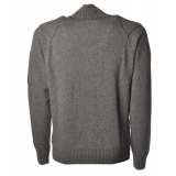 C.P. Company - Cardigan with Raised Collar - Grey - Sweater - Luxury Exclusive Collection