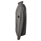 C.P. Company - Cardigan with Raised Collar - Grey - Sweater - Luxury Exclusive Collection