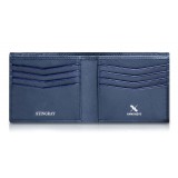 Ammoment - Stingray in Glitter Metallic Blue - Leather Bifold Wallet