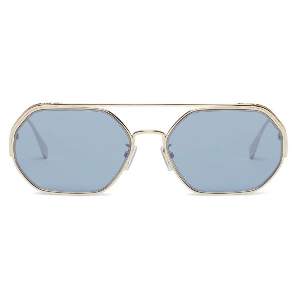 Fendi - O’Lock - Hexagonal Sunglasses - Blue - Sunglasses - Fendi Eyewear