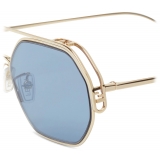 Fendi - O’Lock - Occhiali da Sole Esagonale - Blu - Occhiali da Sole - Fendi Eyewear