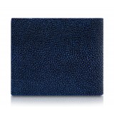 Ammoment - Razza in Glitter Blu Metallico - Portafoglio Bi-Fold in Pelle
