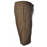 C.P. Company - Fleece Bermuda With Elastic Waistband - Brown - Trousers - Luxury Exclusive Collection