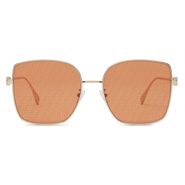 Fendi - Baguette - Oversize Square Sunglasses - Orange - Sunglasses - Fendi Eyewear
