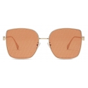 Fendi - Baguette - Occhiali da Sole Quadrati Oversize - Arancioni - Occhiali da Sole - Fendi Eyewear